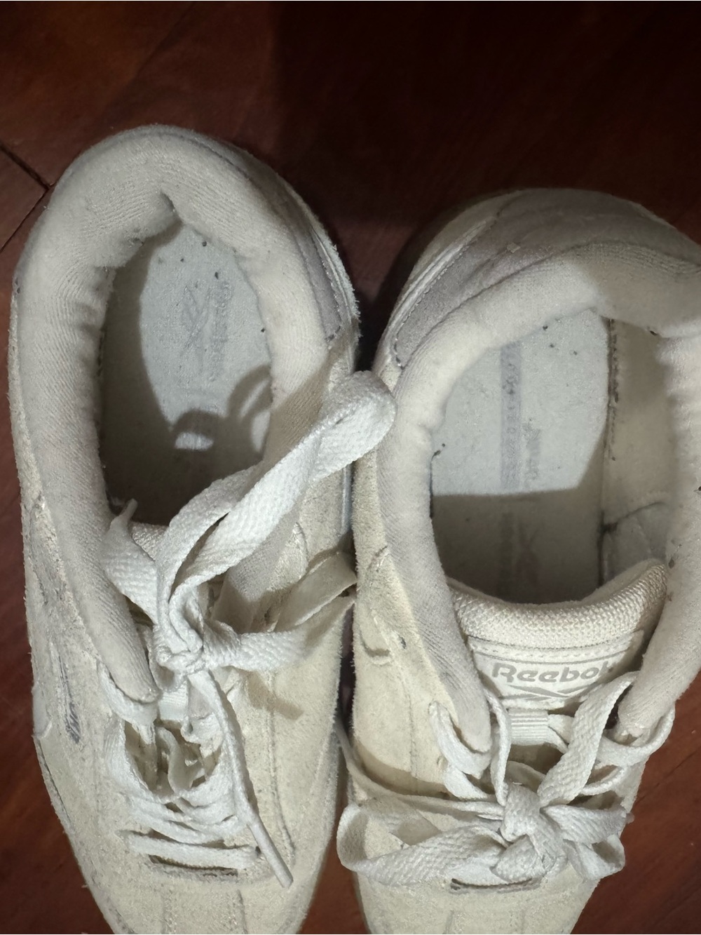 Reebok Off-White Suede Low-Top Sneakers - Picture 6 of 15